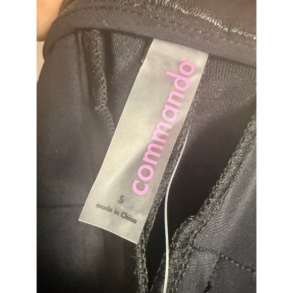 Commando Black Faux Leather Wide Leg Trouser Pants Size Small - Picture 10 of 11